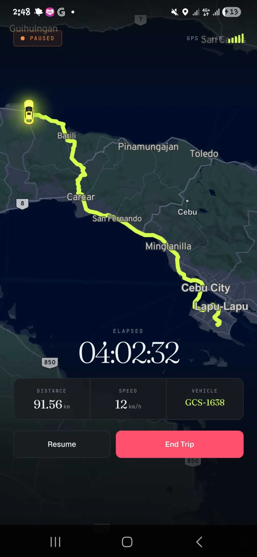 Live trip recording